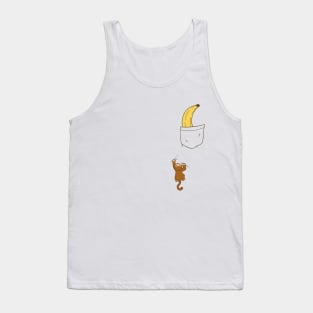 Banana Craze - Pocket Monkey Climbing to Get Its Snack Tank Top